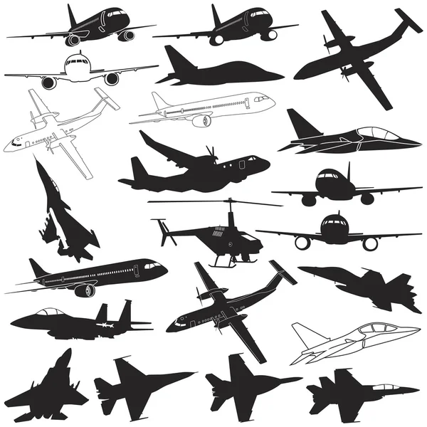 Vectorillustratie van het vliegtuig — Stockvector