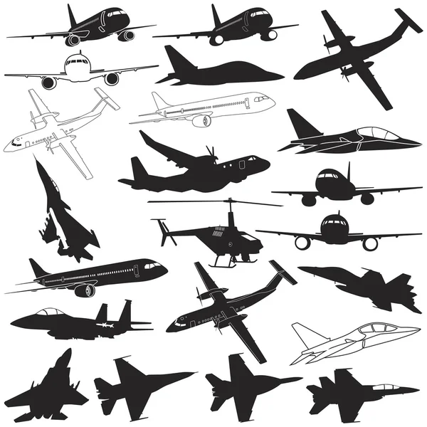 Vektorillustration des Flugzeugs — Stockvektor