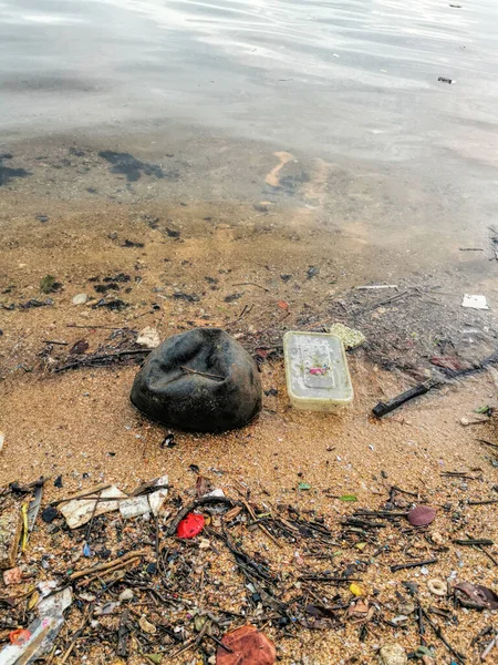 Plastikverschmutzung Den Ozeanen Umweltkonzept — Stockfoto