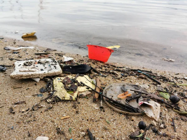 Пластичне Забруднення Океані Концепція Навколишнього Середовища — стокове фото