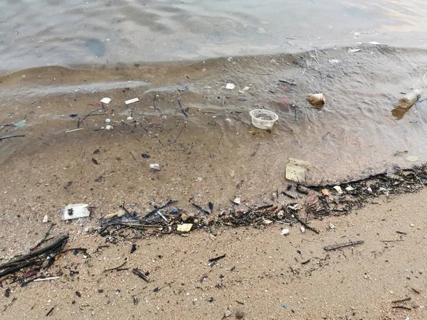 Plastikverschmutzung Den Ozeanen Umweltkonzept — Stockfoto