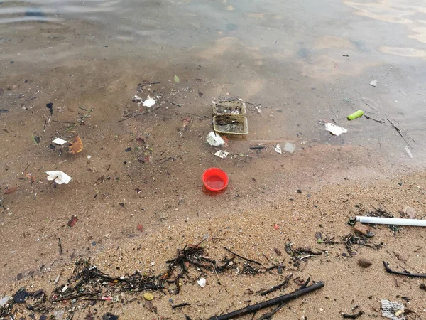 Πλαστική Ρύπανση Των Ωκεανών Έννοια Του Περιβάλλοντος — Φωτογραφία Αρχείου