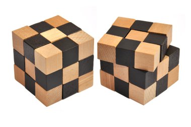 ahşap küp puzzle