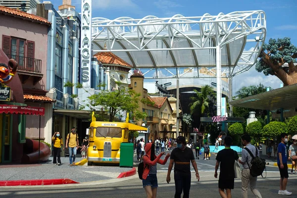 Singapur 2021 Universal Studio Singapore Zábavní Park Nacházející Letovisku Resorts — Stock fotografie