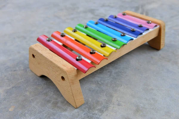 Métallophone Xylophone Pour Enfants Concept Éducation Musicale — Photo