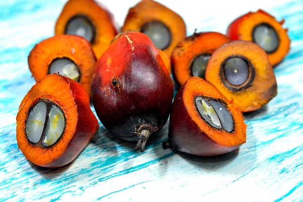 Afrikanische Ölpalme Elaeis Guineensis Ölpalmen Stammen Ursprünglich Aus Westafrika Werden — Stockfoto