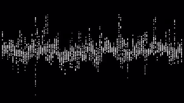Еквалайзер Хвильове Мистецтво Частинки Руху Музичних Хвиль Хвиля Білих Ліній — стокове відео