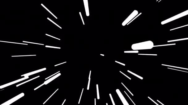 Speed Lines Moving Background Motion Star Time Travel Warp Animation — Stok video