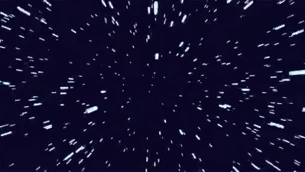 Warp Lines Speed Background Time Travel Animated Star Travel Space — Stock Video