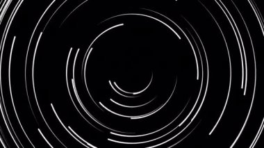 Black and white concentric line circle background effect.Lines Orbit Stream
