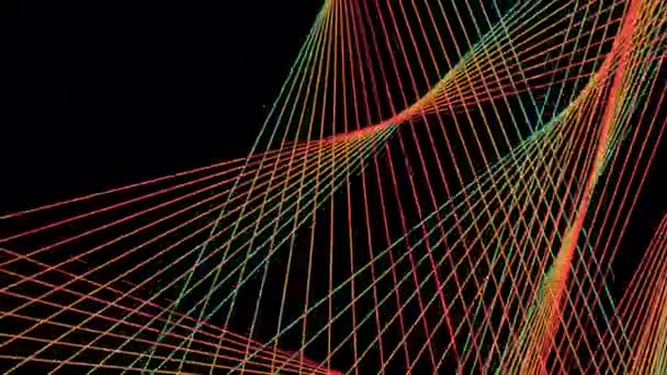 Abstract Smooth Color Lines Motion Pattern Digital Wire Element — Video