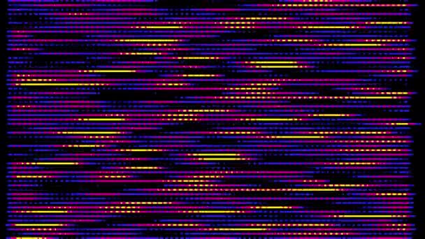 Pixel Horizontal Motion Background Technology Futuristic Background Concept Digital Lines — Vídeo de Stock