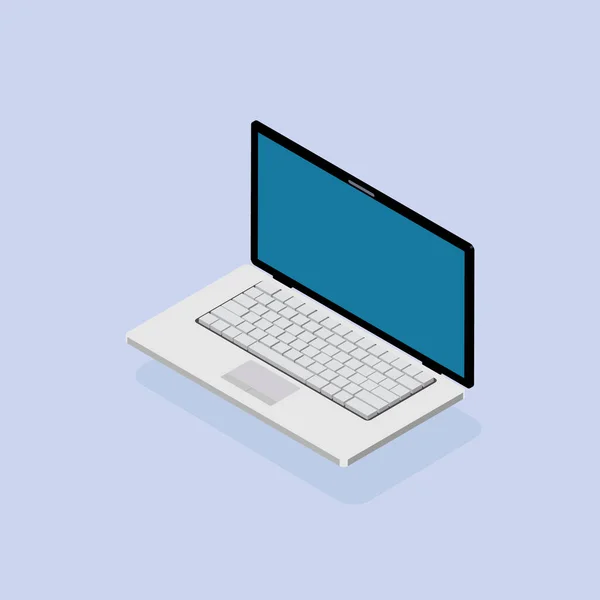 Ноутбук Ізометричний Вектор Комп Ютер Клавіатурою Піктограма Розумного Ноутбука — стоковий вектор