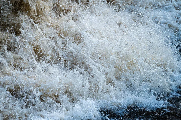 Gros Plan Eau Courante Éclaboussures Rapides Une Rivière Ruisseau Eau — Photo