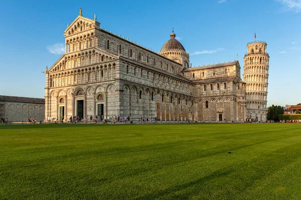 Krzywa Wieża Pizie Katedra Pizie Piazza Dei Miracoli Lub Plac — Zdjęcie stockowe