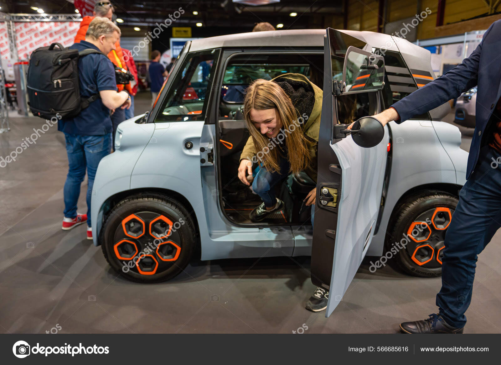 Riga Latvia April 2022 Citroen Ami Electric Small Car Fun Stock