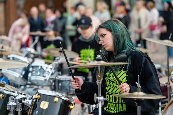 Dobele Latvia May 2022 Summit Small Drummers Historical Time Dobele — Foto Stock