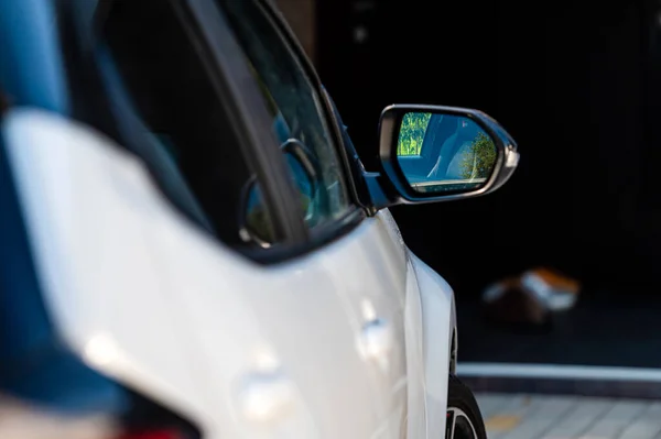 Side Rear View Mirror Modern Car Close — Photo