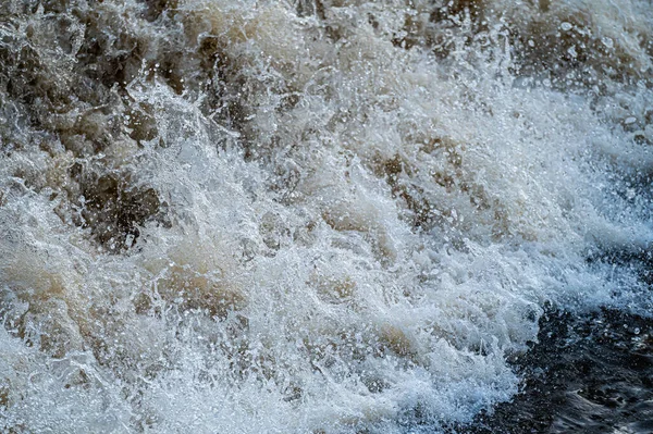 Primer Plano Del Agua Corriente Salpicaduras Rápidas Agua Río Arroyo —  Fotos de Stock