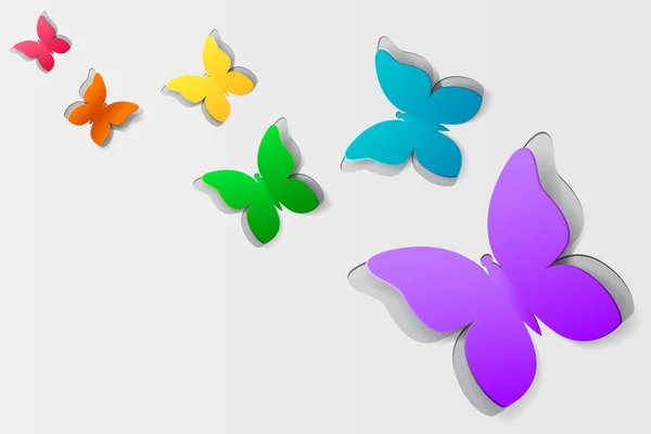 Paper butterflies — Stock Vector