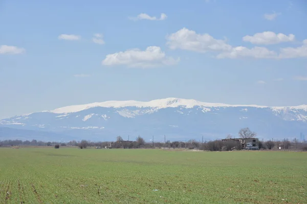 Beau Paysage Montagnes Neige — Photo