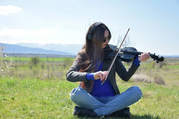 Meninas Com Óculos Violino — Fotografia de Stock