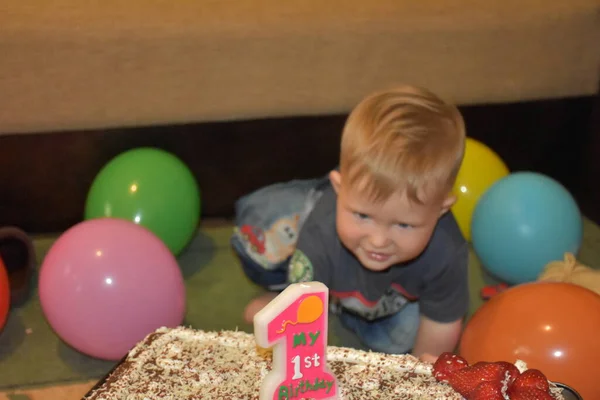 Aniversário Bebê Número — Fotografia de Stock