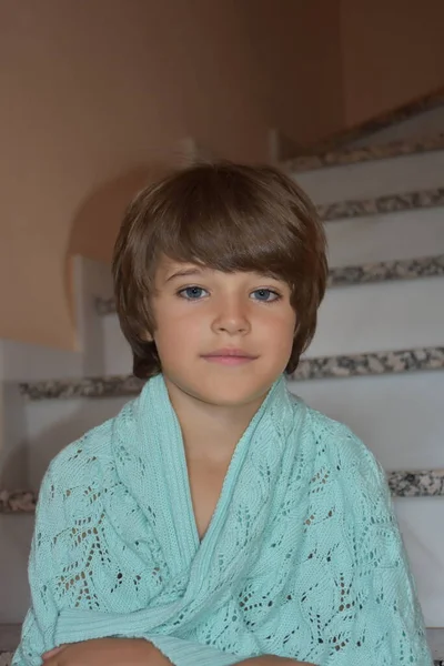 Portrait Cute Young Boy Close — Stok fotoğraf