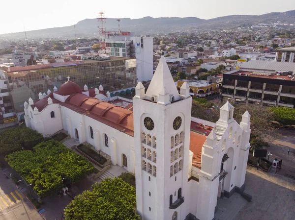 Drone aéreo da Catedral de San Marcos - Tuxtla Gutierrez, Chiapas, México — Fotografia de Stock