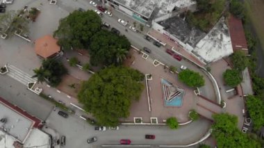 Ciudad de Valle City, Central Park, San Luis Potosi, Meksika, Drone shot, Bulutlu hava