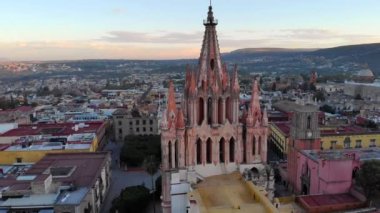 Guanajuato, Meksika 'daki San Miguel de Allende' nin hava manzarası..