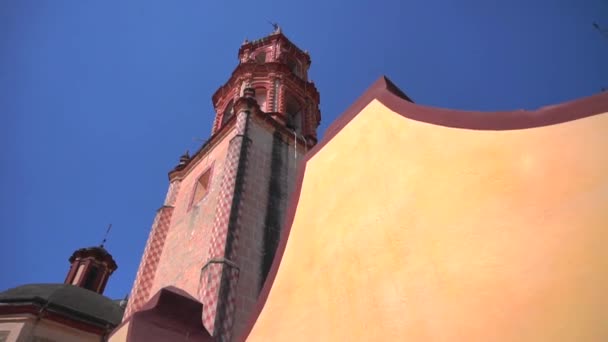 Hladký Gimbal Snímek Starobylého Kostela Jalpan Serra Queretaro Mexiko Franciscan — Stock video