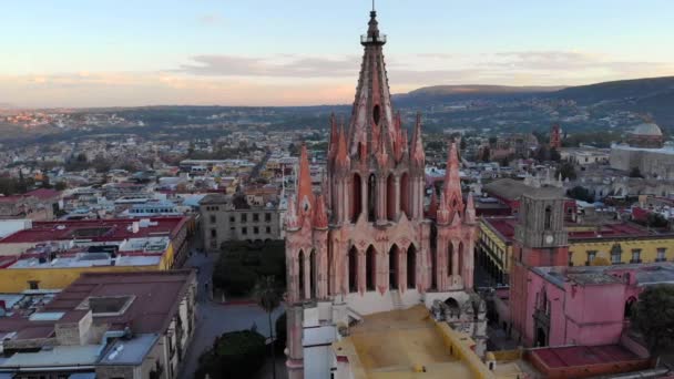 Flygfoto Över San Miguel Allende Guanajuato Mexiko — Stockvideo