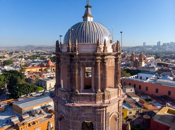 Flygfoto Över Queretaro City Mexiko Drone Foto Morgonen Centrum — Stockfoto