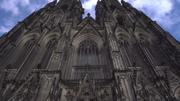 Cologne Allemagne Célèbre Cathédrale Monument Catholicisme Allemand Architecture Gothique Images — Video