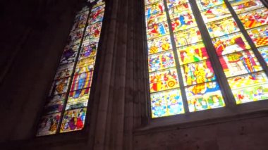 Köln, Almanya, Ünlü Katedral, Alman Katolikliği Anıtı ve Gotik Mimari. Yüksek kalite 4k görüntü