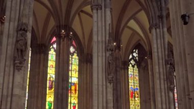 Köln, Almanya, Ünlü Katedral, Alman Katolikliği Anıtı ve Gotik Mimari. Yüksek kalite 4k görüntü