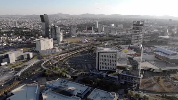 Aerial Drone Video Angelopolis Business District Puebla City Puebla Mexico — Vídeos de Stock