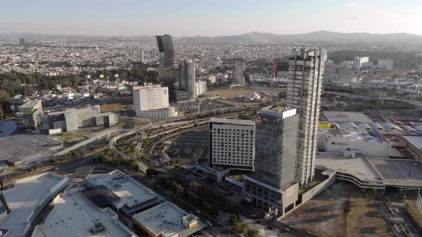 Aerial Drone Video Angelopolis Business District Puebla City Puebla Mexico — ストック動画