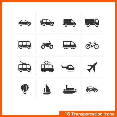 ulaşım Icons set.