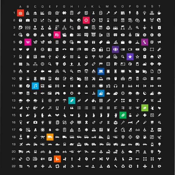 büyük simgeler kümesi.