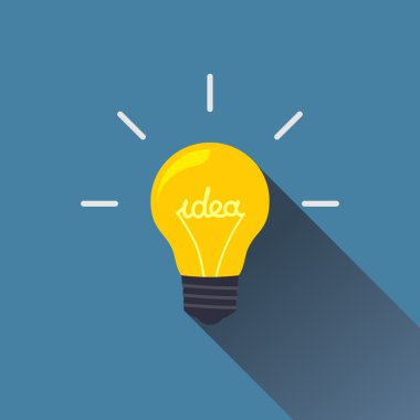 Creative idea in light bulb shape as inspiration concept clipart