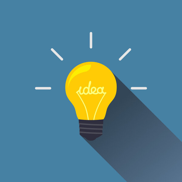 Creative idea in light bulb shape as inspiration concept
