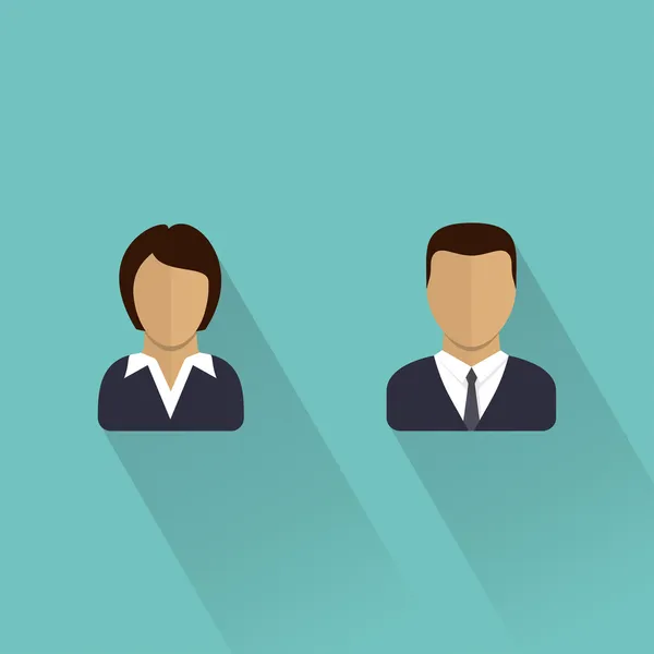 Homme d'affaires et femmes d'affaires utilisateur avatar — Image vectorielle
