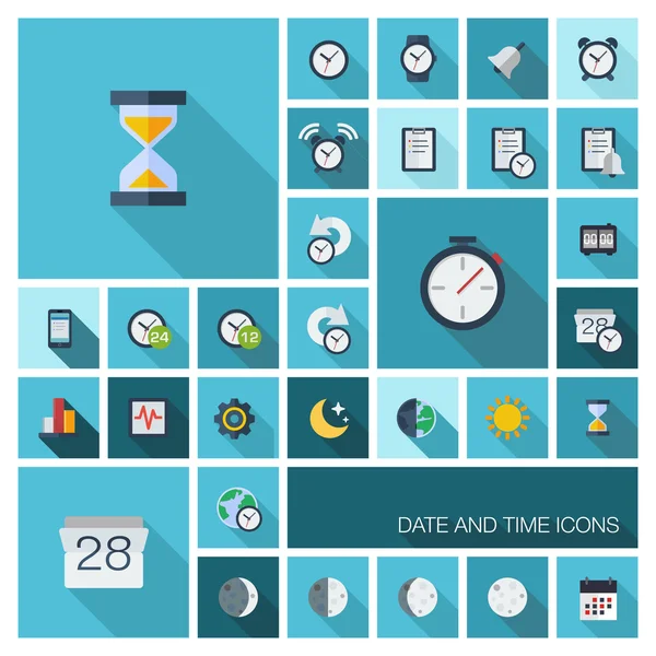 Clock, alarm, calendar, organizer symbols — Stock Vector