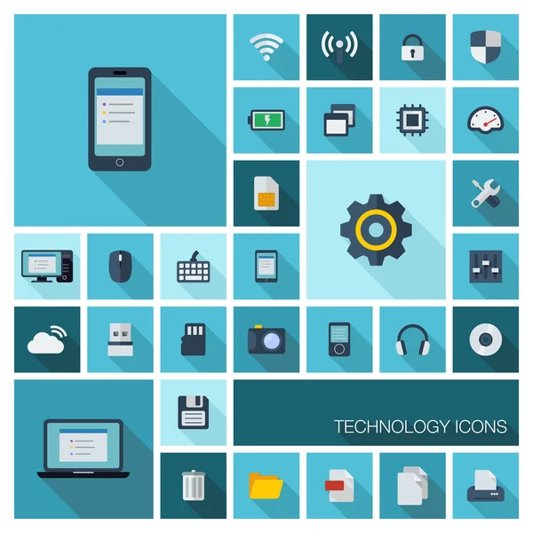 Netwerk en media symbolen — Stockvector