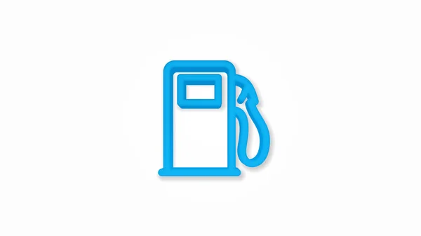 Gasolina estação de enchimento, coluna 3d ícone de linha realista. ilustração vetorial — Vetor de Stock