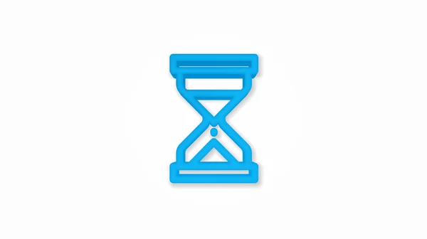 Zegar, klepsydra z piaskiem, szklany zegar 3d realistyczna ikona linii. ilustracja wektora — Wektor stockowy