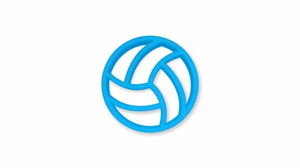 Volleyball 3D realistische Linie Symbol. Vektorillustration — Stockvektor