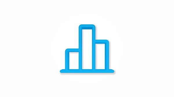 Diagramm, statistisches Diagramm realistisches Symbol. 3D-Linienvektorabbildung. Ansicht von oben — Stockvektor